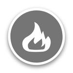 grey fire icon